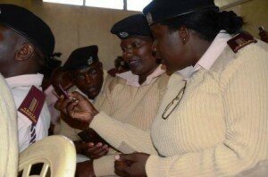 Assistant chiefs, Hadijah Juma and Liliani Kibara from Rirungu and Kamakwa sub-locations respectively in Nyeri County undergo training on social media at Nyeri Information Hall.