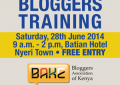 BAKE -Bloggers training workshop in Nyeri